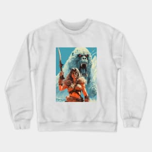 Ice Warrior Queen Vs The Yeti Beast Crewneck Sweatshirt